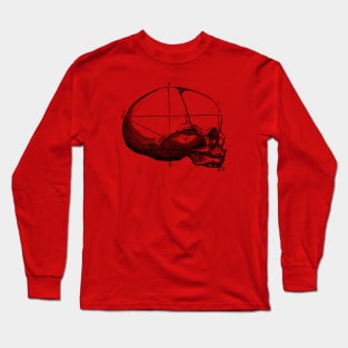 Human Skull - Side View - Vintage Anatomy Long Sleeve T-Shirt